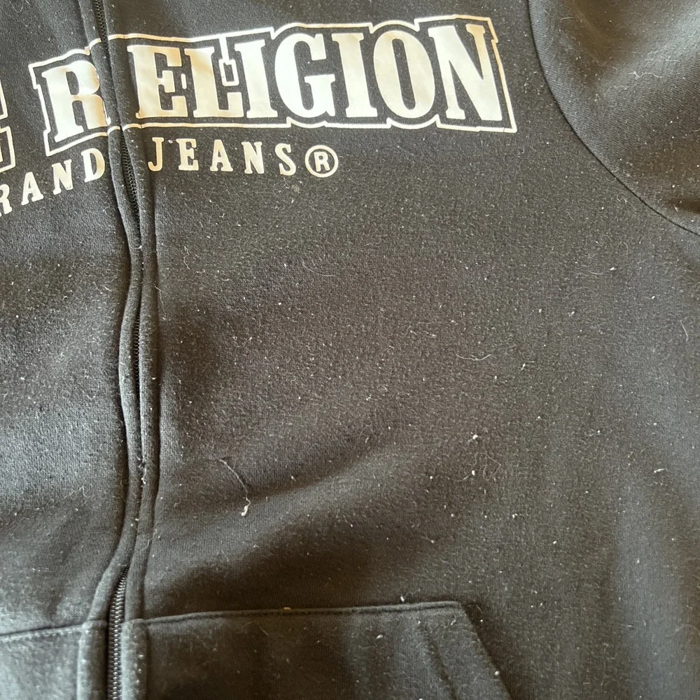 True Religion Men Hoodie Size Large Black